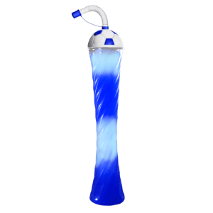 Snowshock Football Cup Blue 350ml with Straw (Box 54)