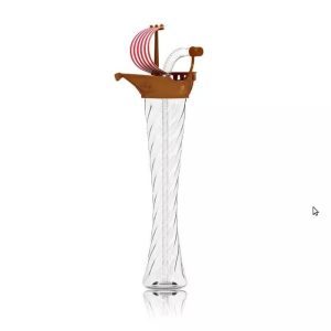 Snowshock Pirate Ship Brown Cup 350ml with Straw (Box 54)