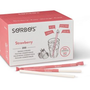 SnowShock Candy Straws (Box 200) Strawberry