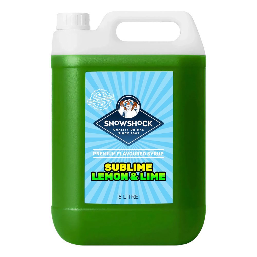 SnowShock Slush Syrup – Lemon & Lime 5ltr