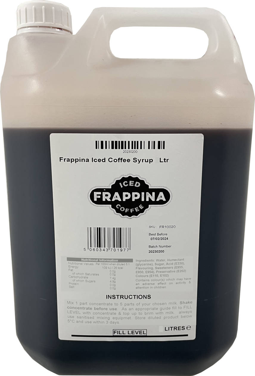 Frappina Iced Coffee Syrup 4.5Ltr