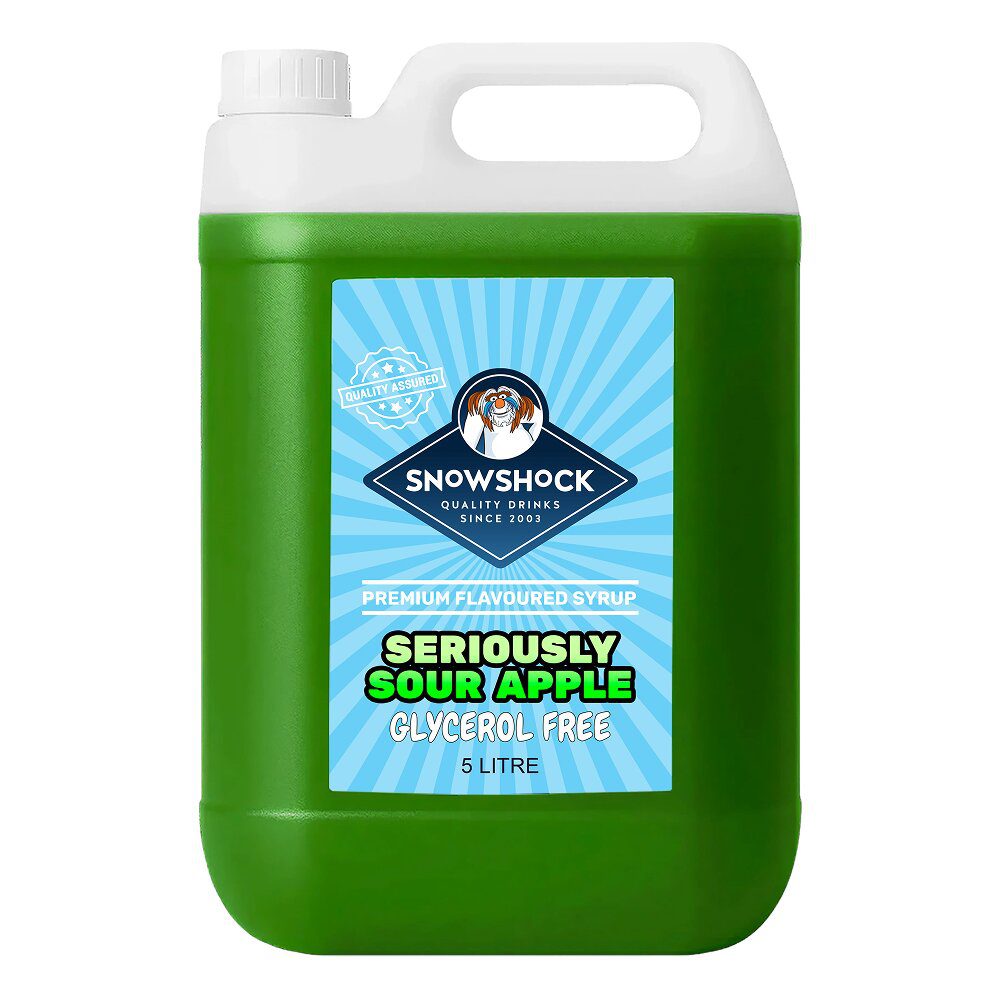 Glycerol Free Slush Syrup – Sour Apple 5ltr