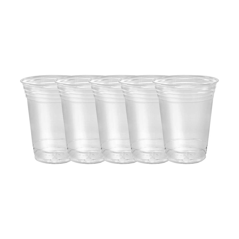 Plain Large Cup R-PET Large 500ml/16oz (Box 500) 98mm